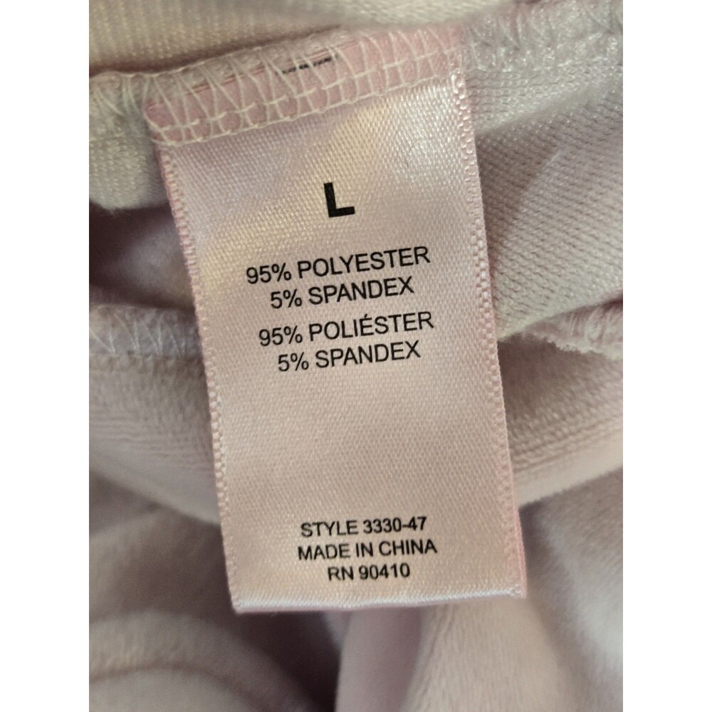 Juicy Couture Shirt Womens L Embellished Velour Sleep Wear Crew Neck Long Sleeve - Picture 7 of 9